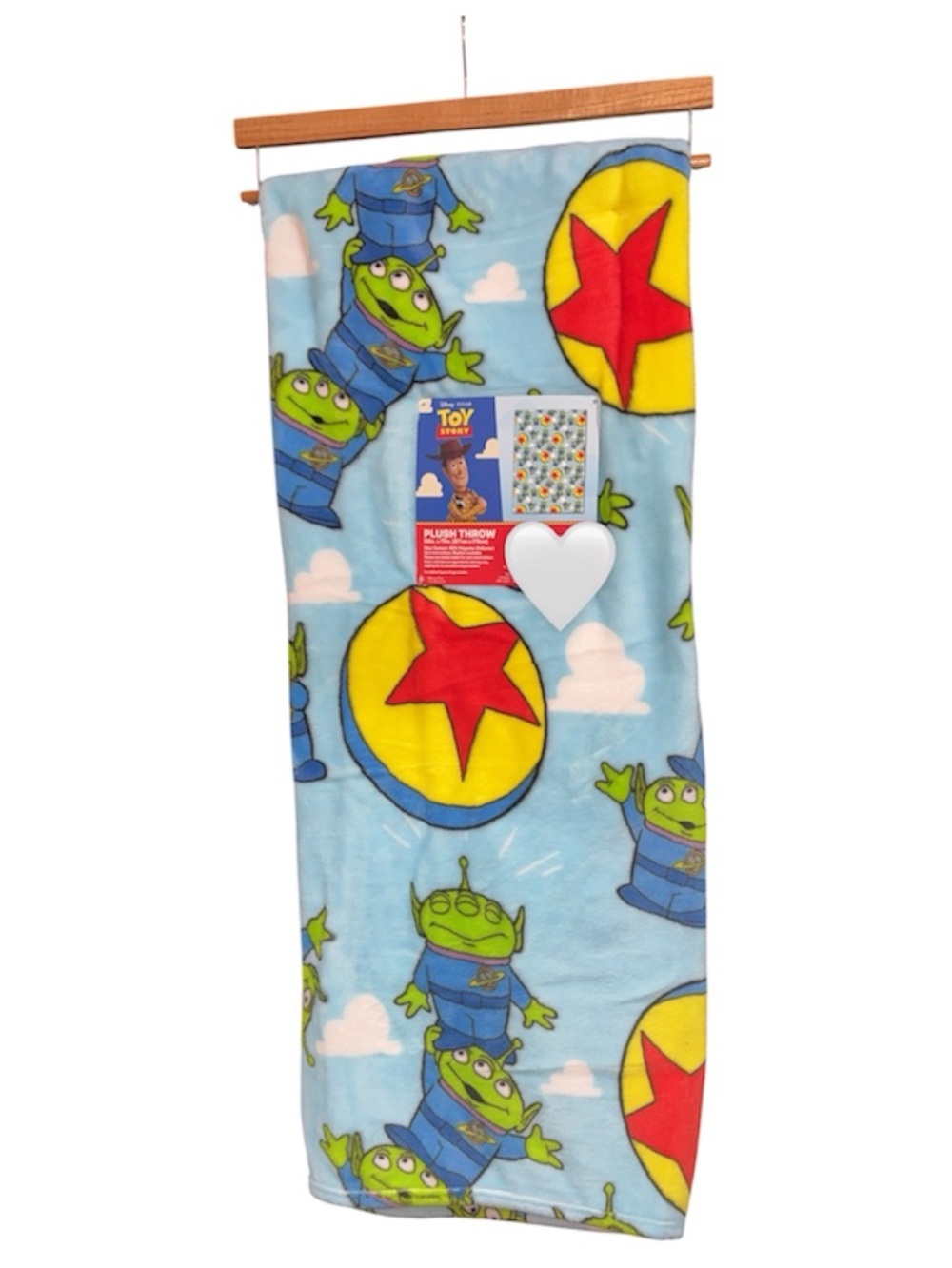 Disney Toy Story Aliens Plush Throw Blanket - Light Blue, Yellow, Red, Green